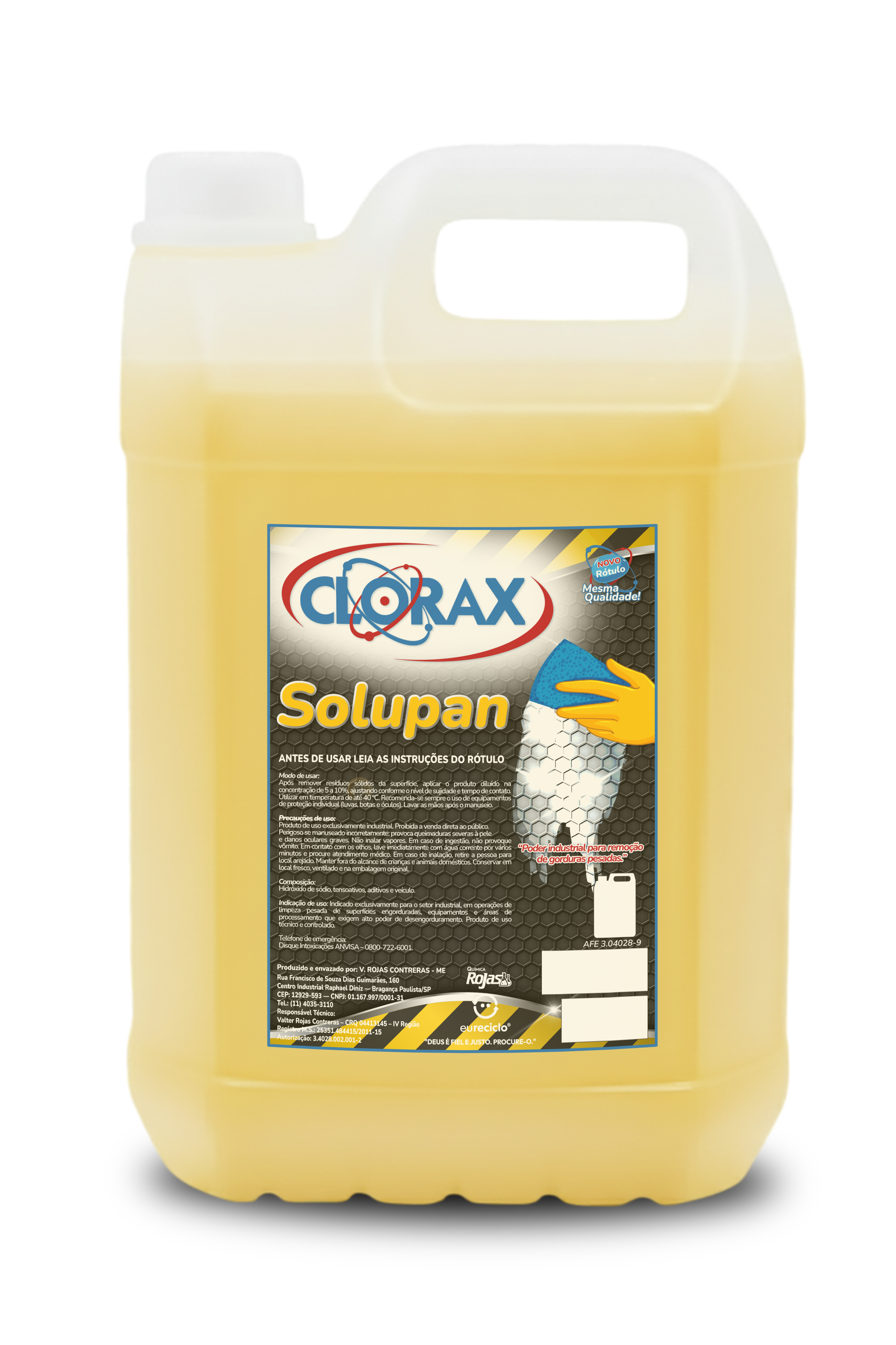 Garrafa de 5L do produto Solupam
